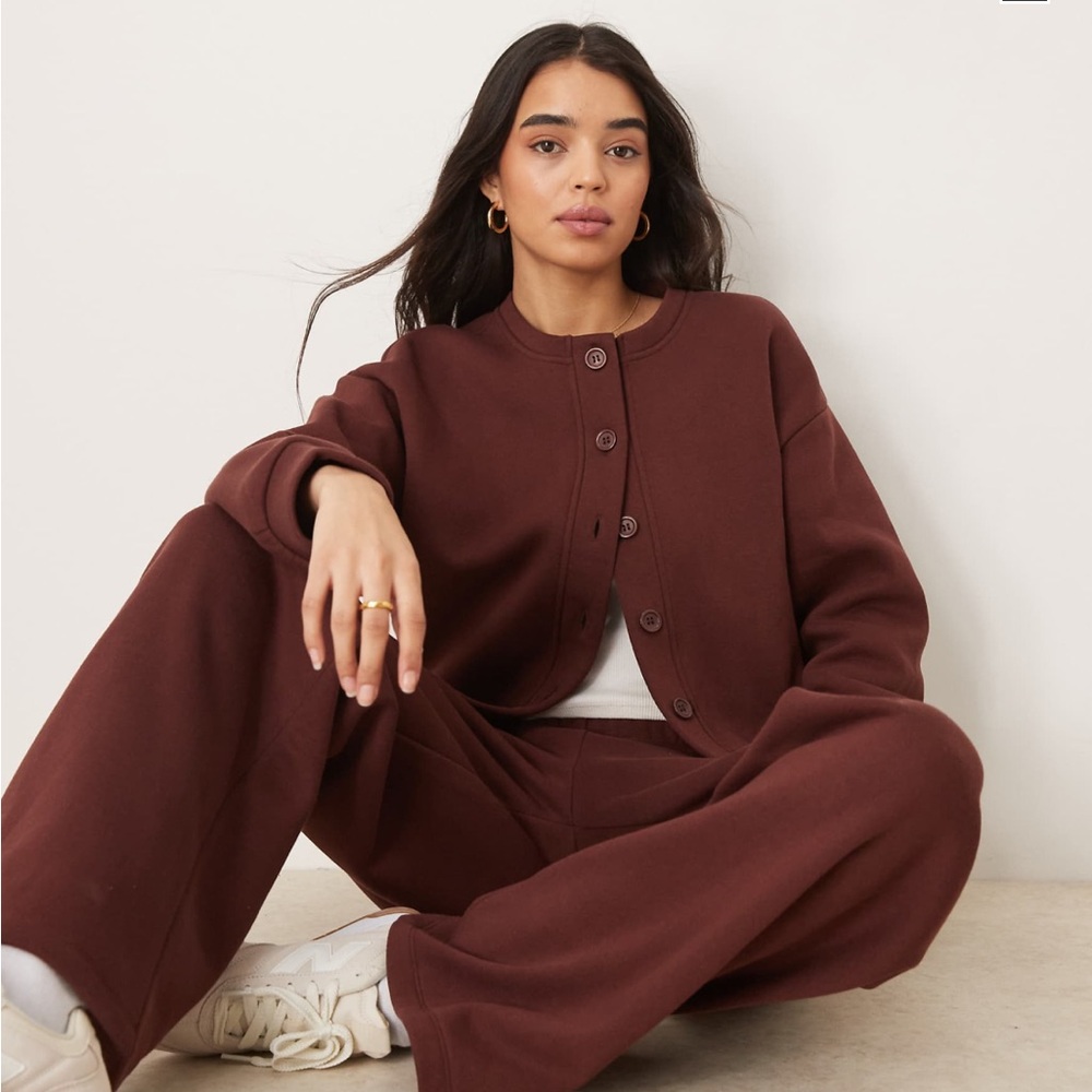 ASOS DESIGN Chocolate Sweatpants and Sweatshirt Set